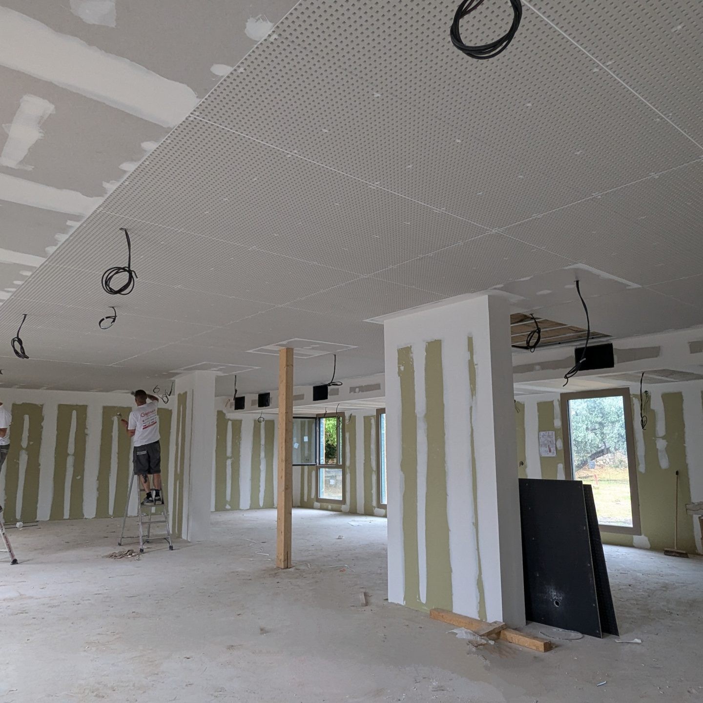 Extension d'école à ossature bois — chantier Olivier GUY Entreprise